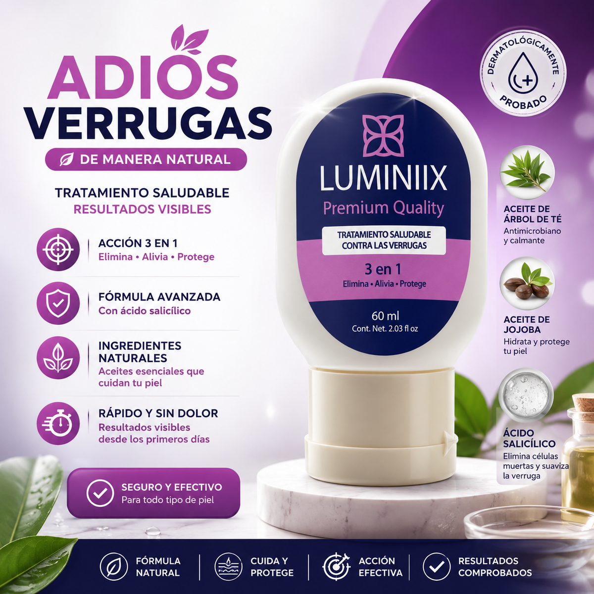 🔝LUMINIIX - Eliminador De Verrugas Sin Dolor - Hoy 50% Off
