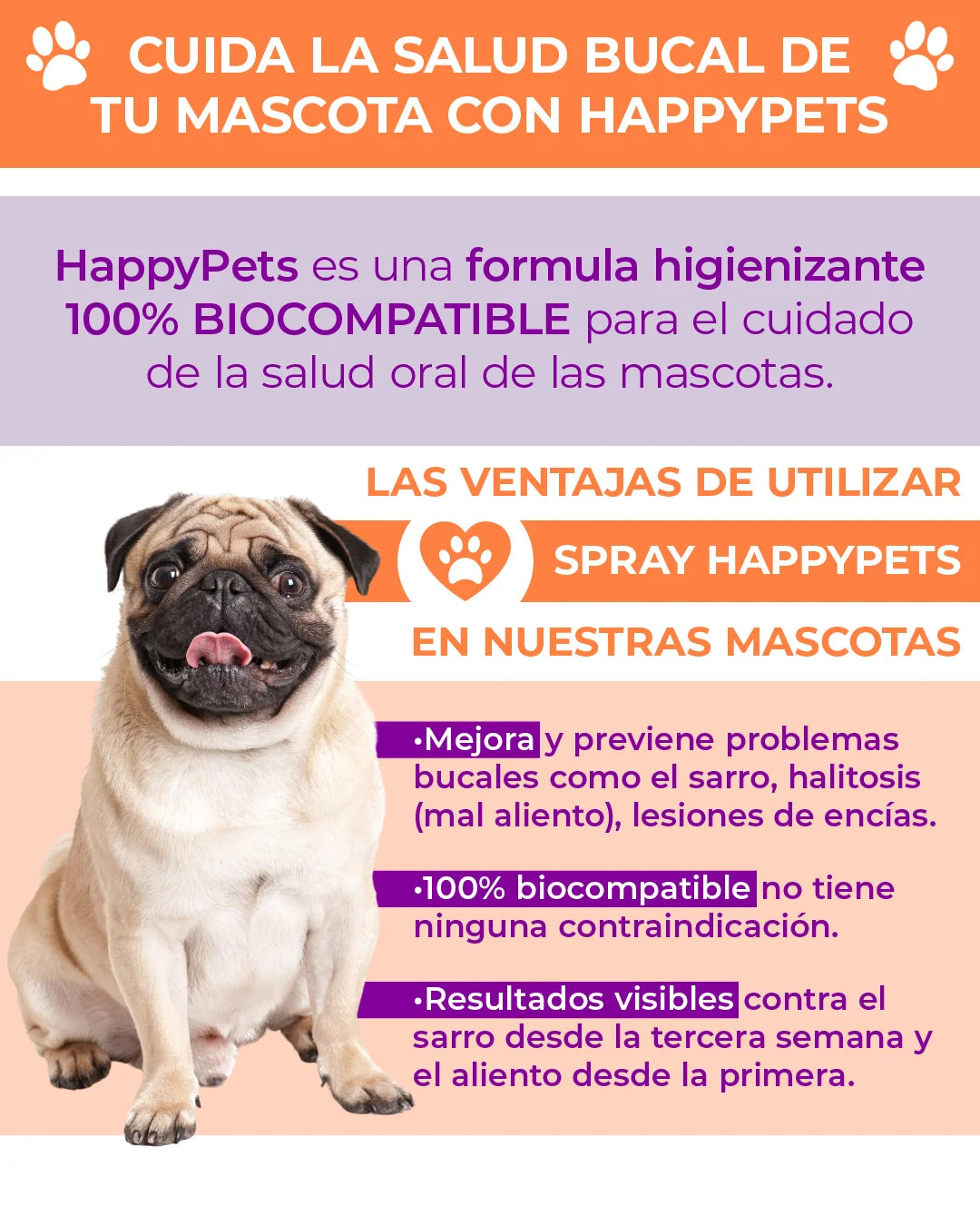 OLD Happy Pets - Dile Adiós al Mal Aliento - Solo por Hoy 40% de Descuento